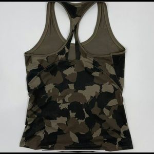 Athleta Green Camouflage Tank Top Small